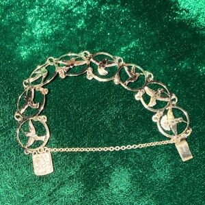 Wild Bryde Gold Hummingbird Link Bracelet - Women Jewelry
